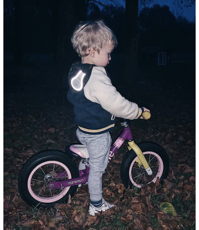 Cloby Reflektierende Magnetclips aus Canvas Schwarz