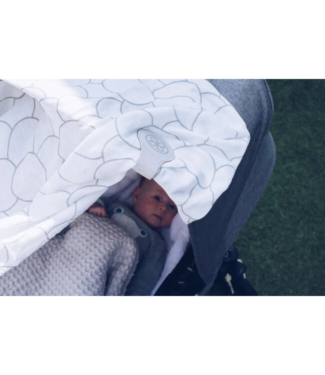 Cloby Reflektierende Magnetclips aus Canvas Schwarz