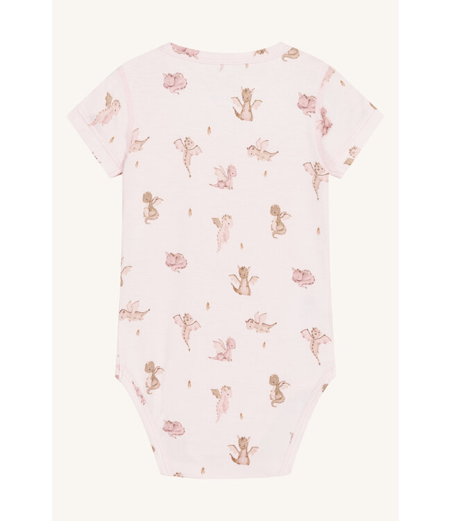 Hust and Claire Buller Body kurzarm Bambusviskose - Drachen rose morning