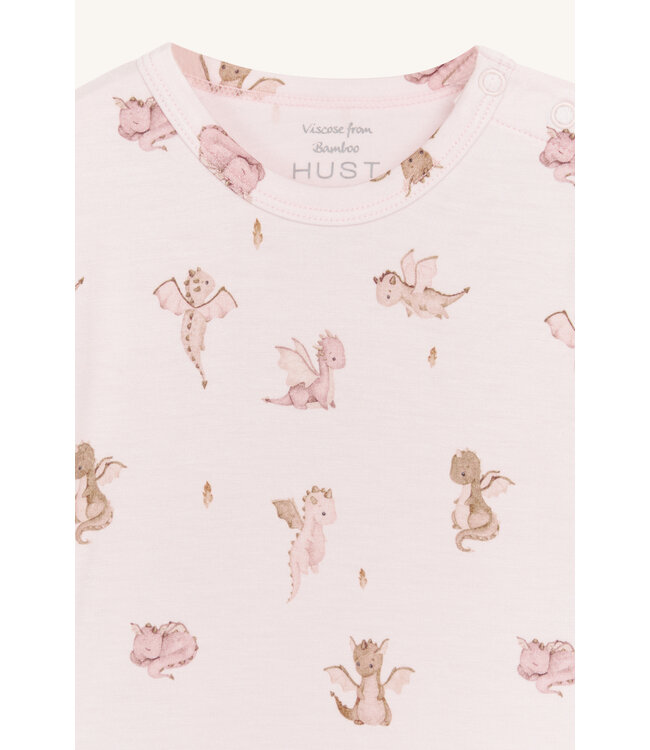 Hust and Claire Buller Body kurzarm Bambusviskose - Drachen rose morning