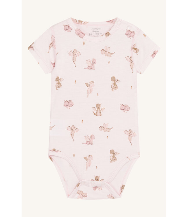 Hust and Claire Buller Body kurzarm Bambusviskose - Drachen rose morning