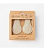 Cloby Magnetclips aus Leder Beige