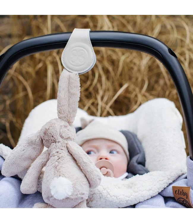 Cloby Magnetclips aus Leder Beige