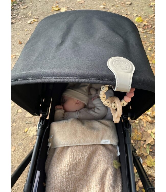 Cloby Magnetclips aus Leder Beige