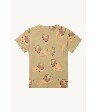 Hust and Claire T-Shirt Anton - Löwen - Biobaumwolle - green bone