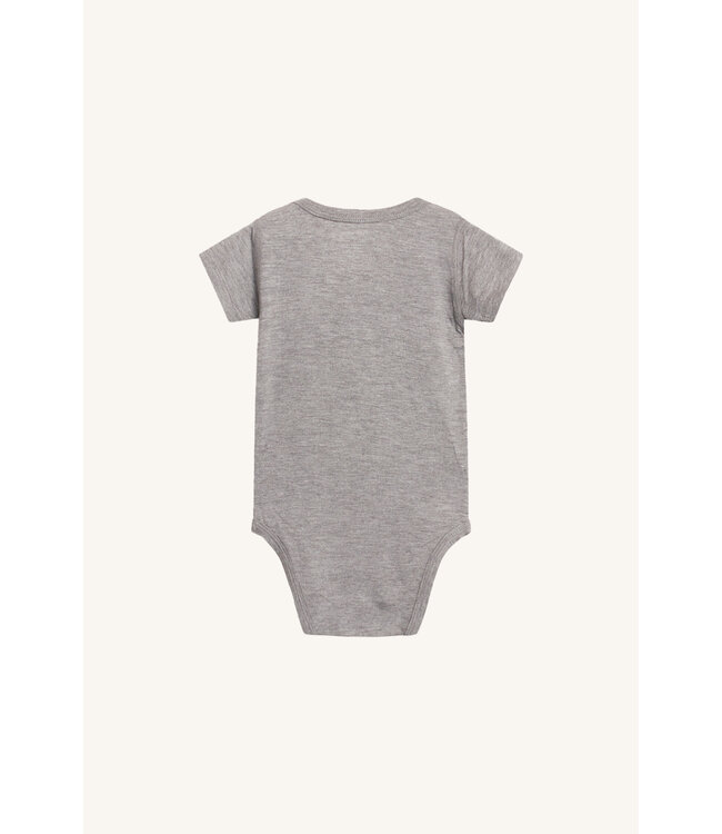 Hust and Claire Bue Body kurzarm Bambusviskose - grey melange