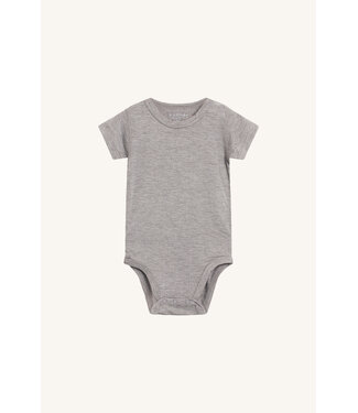 Hust and Claire Bue Body kurzarm Bambusviskose - grey melange