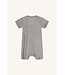 Hust and Claire Mungo Strampler kurzarm Bambusviskose - grey melange