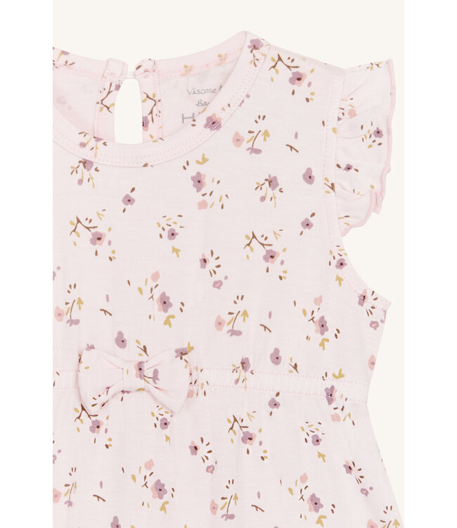 Hust and Claire Milu Merry Strampler kurzarm Bambusviskose - Blümchen rose morning