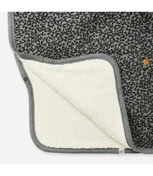 Cloby Teddy Poncho Leopard Grey – Grösse 1-3 Jahre
