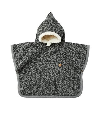 Cloby Teddy Poncho Leopard Grey – Grösse 1-3 Jahre