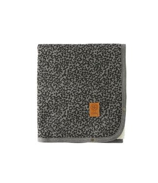 Cloby Teddydecke multifunktional Leopard Grey