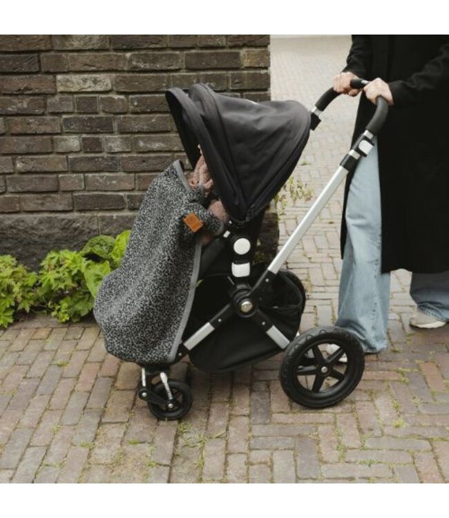 Cloby Teddydecke multifunktional Leopard Grey