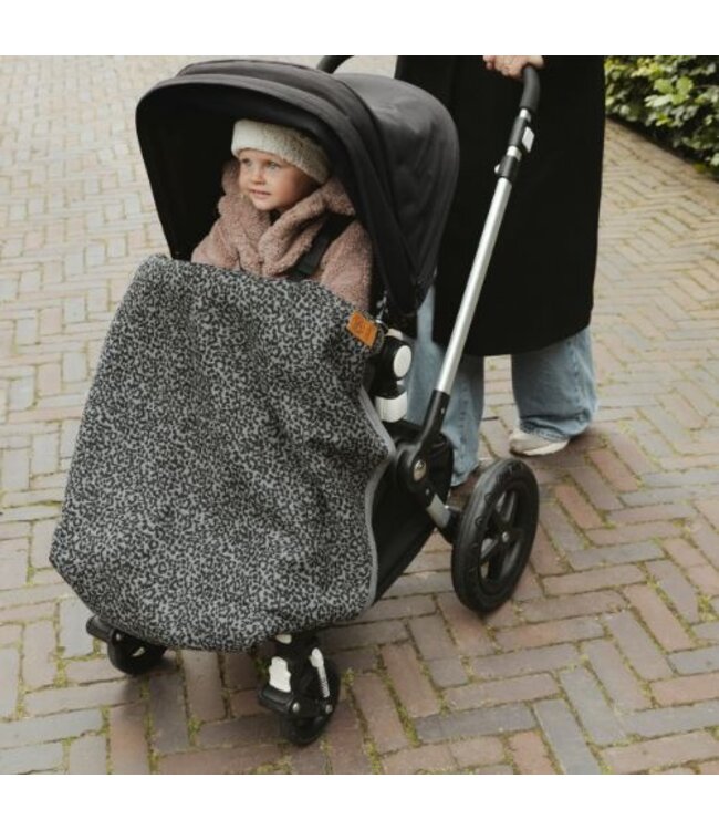 Cloby Teddydecke multifunktional Leopard Grey