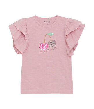 Minymo T-Shirt Kirschen Baumwolle bleached mauve