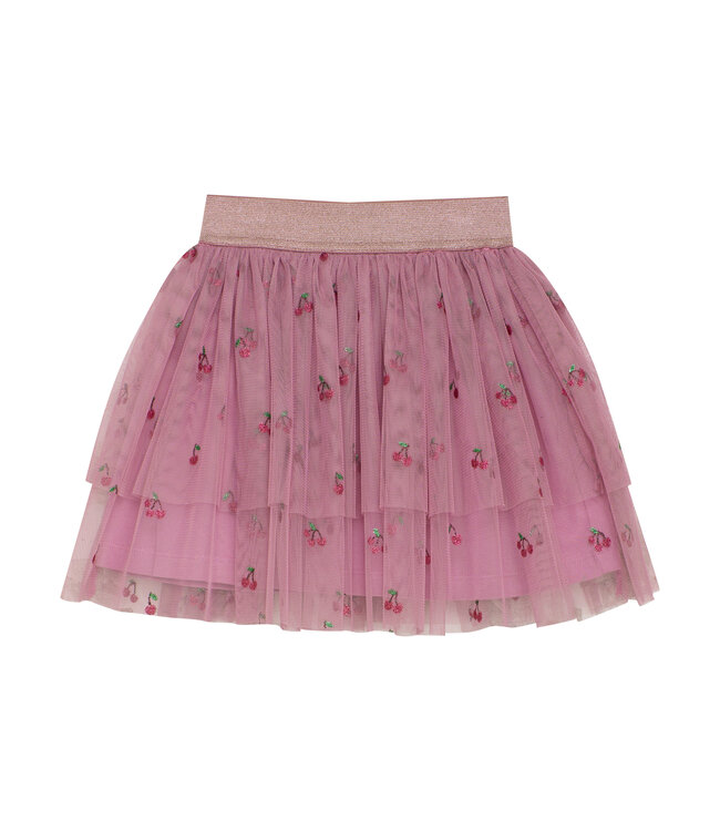 Minymo Tüllrock Kirschen Glitzer mauve orchid
