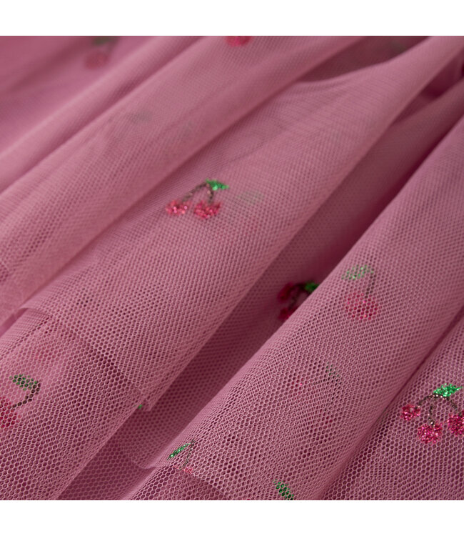 Minymo Tüllrock Kirschen Glitzer mauve orchid