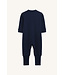 Hust and Claire Moby Solid Pyjama mit Klappfüssen - Merinowolle - blues