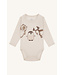 Hust and Claire Baloo Body langarm Tiere - Wolle/Bambus french oak