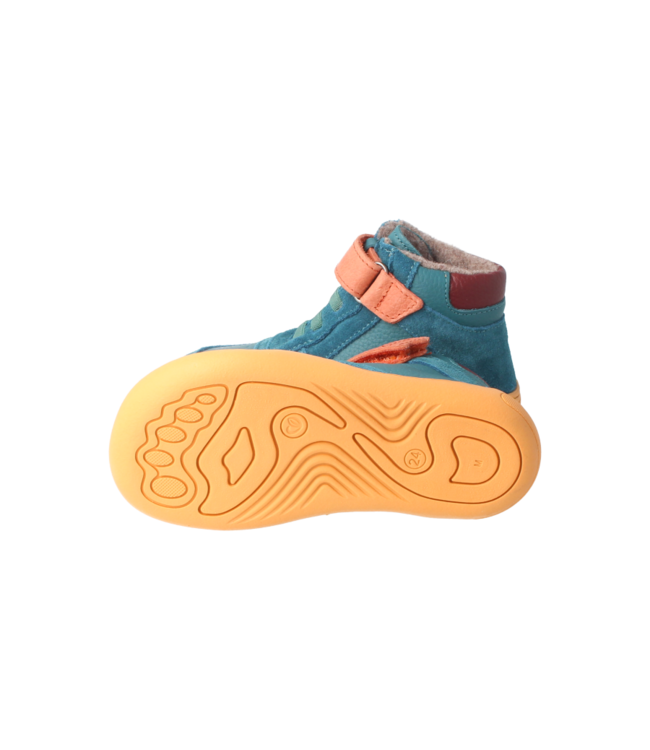 bLifestyle Barfussschuh anurafroschSTYLE petrol  Wollfleece