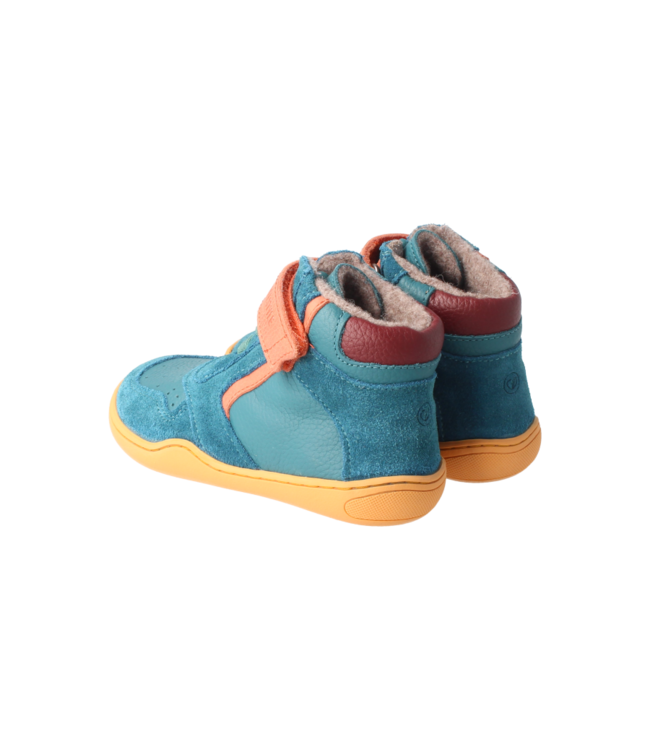 bLifestyle Barfussschuh anurafroschSTYLE petrol  Wollfleece