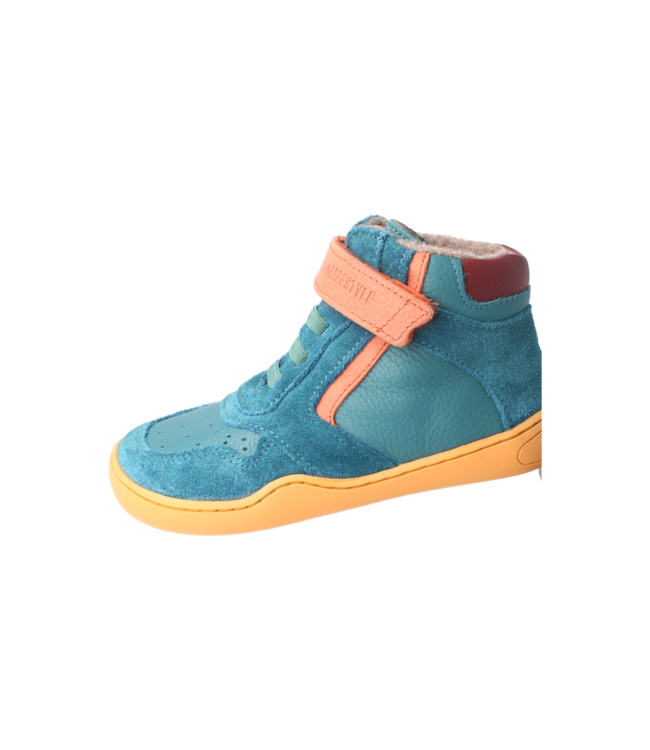bLifestyle Barfussschuh anurafroschSTYLE petrol  Wollfleece