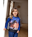 Enfant Terrible Shirt langarm Pferdedruck Biobaumwolle cobalt