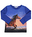 Enfant Terrible Shirt langarm Pferdedruck Biobaumwolle cobalt