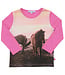 Enfant Terrible Shirt langarm Pferdedruck Biobaumwolle fuchsia