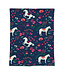 Enfant Terrible Wende Loop Schal Pferdedruck Biobaumwolle dark cobalt- smaragd