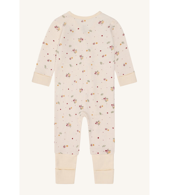 Hust and Claire Moby Pyjama Merinowolle Flora off white