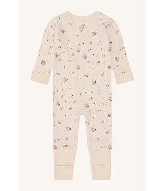 Hust and Claire Moby Pyjama Merinowolle Flora off white
