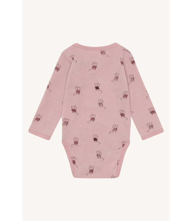 Hust and Claire Body Bo Maus langarm - Merinowolle adobe rose