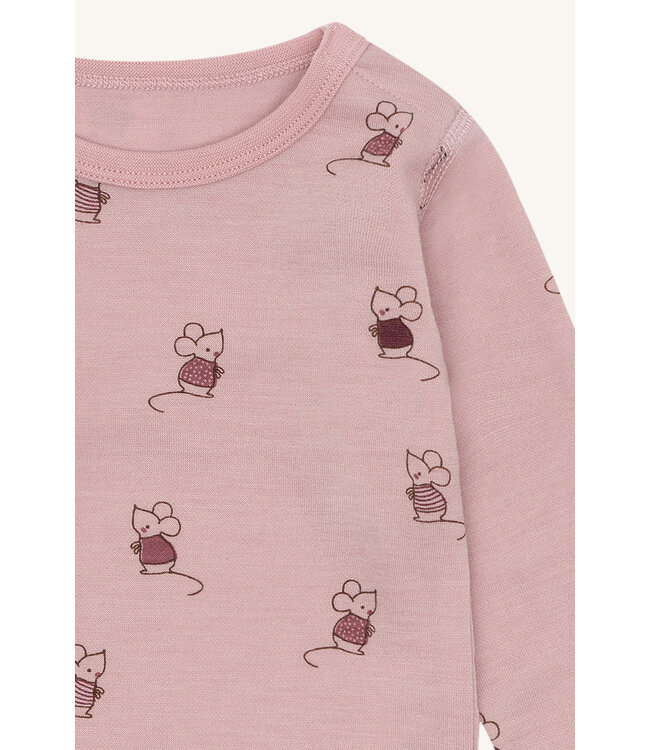 Hust and Claire Body Bo Maus langarm - Merinowolle adobe rose