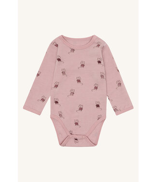 Hust and Claire Body Bo Maus langarm - Merinowolle adobe rose