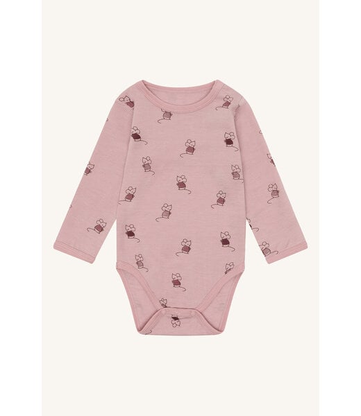 Hust and Claire Body Bo Maus langarm - Merinowolle adobe rose