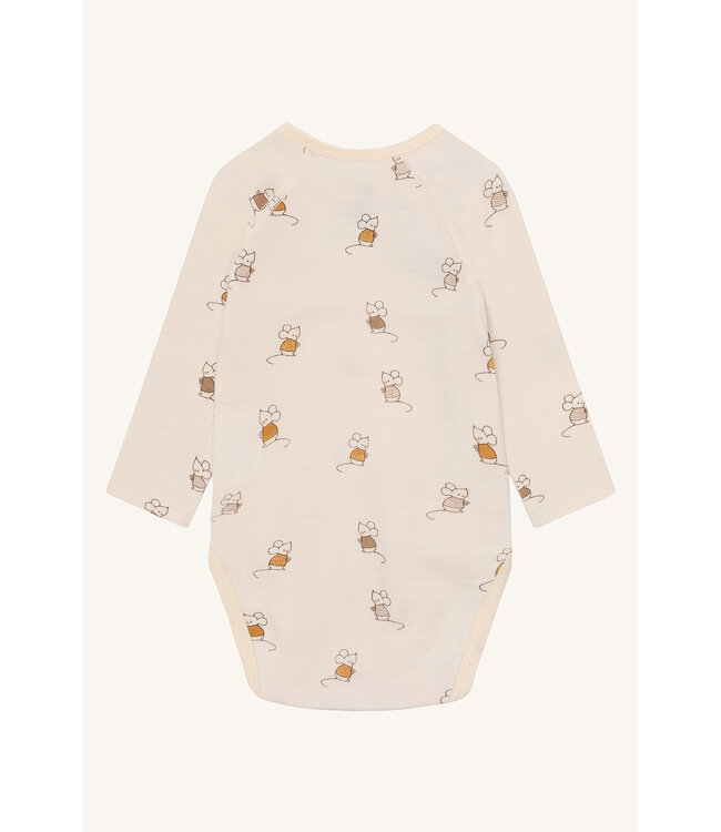 Hust and Claire Wickelbody Bo Maus langarm - Merinowolle off white