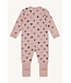 Hust and Claire Manu Pyjama Reissverschluss - Wolle/Bambus - Herzen adobe rose