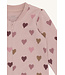 Hust and Claire Manu Pyjama Reissverschluss - Wolle/Bambus - Herzen adobe rose