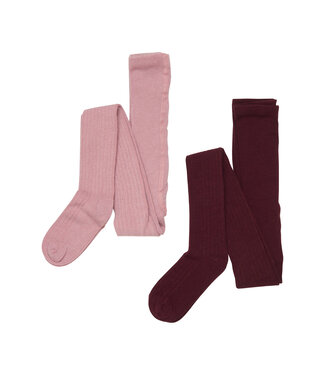 Minymo 2 er Pack Woll Mix Strumpfhosen burnished lilac