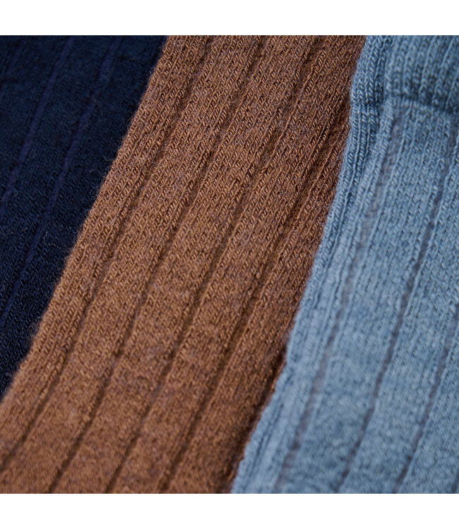 Minymo 3er Set Socken Wolle/Bambus dark navy