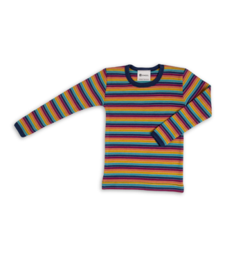 Engel Natur Kinder-Shirt langarm - Wolle/Seide - multicolour