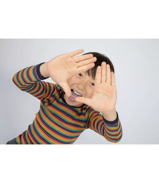 Engel Natur Kinder-Shirt langarm - Wolle/Seide - multicolour