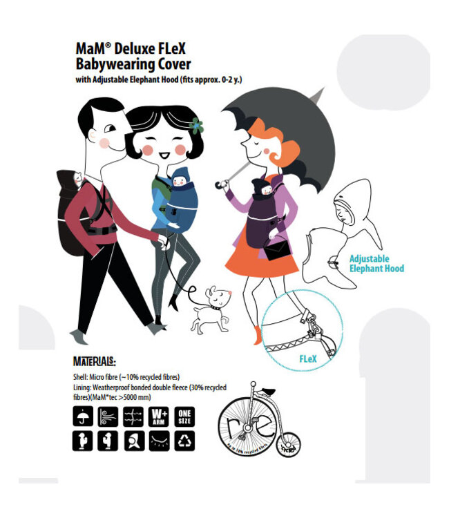 Manymonths MaM Deluxe FLeX Cover Night Sky/Black - Tragecover Babytragen