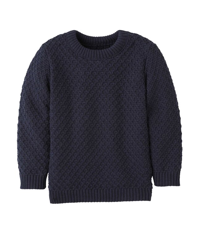 Disana disana Aran Pullover Merinowolle - Strickpullover - Indigo