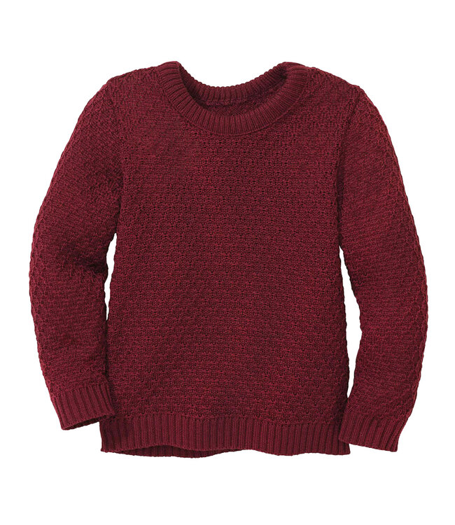 Disana disana Aran Pullover Merinowolle - Strickpullover - Cassis