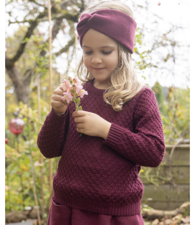 Disana disana Aran Pullover Merinowolle - Strickpullover - Cassis