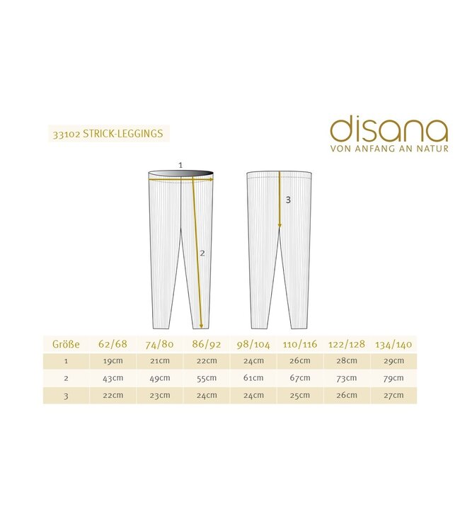 Disana disana Leggings Merinowolle gestrickt Softpink