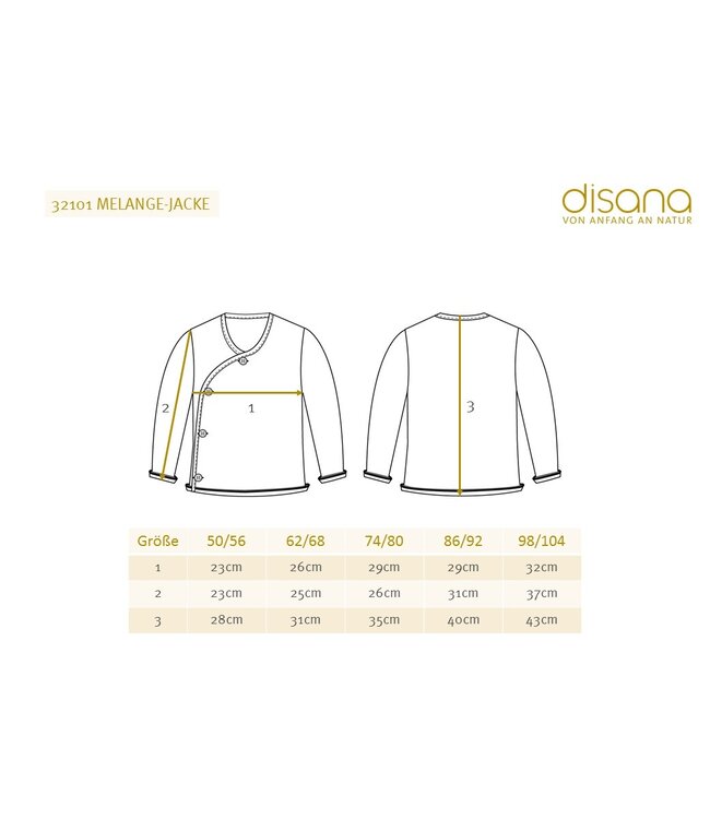 Disana disana Melange-Jacke - Strickjacke Merinowolle Eukalyptus