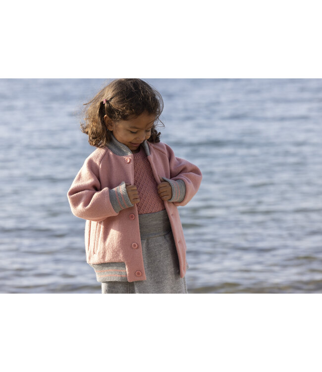 Disana Disana College Jacke - Wollwalkjacke - Softpink